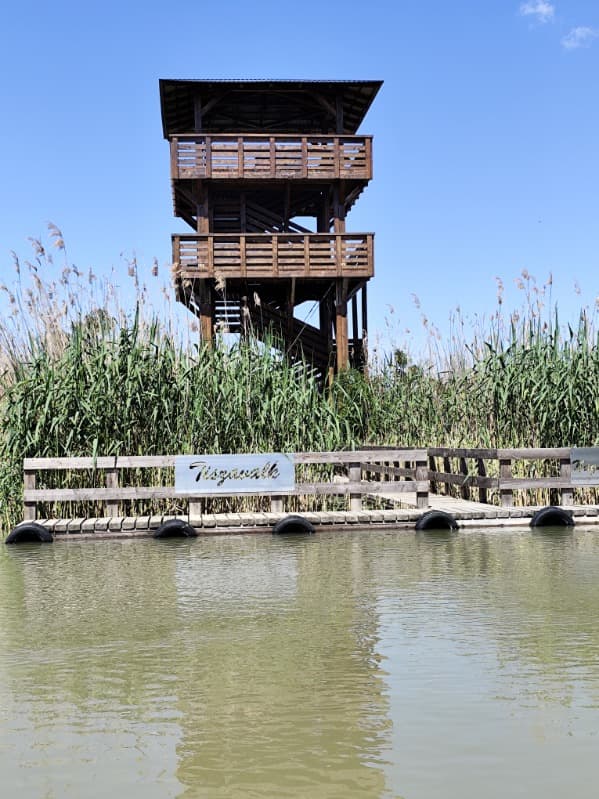 Nagy Lilik kilátótorony a Tisza-tavon